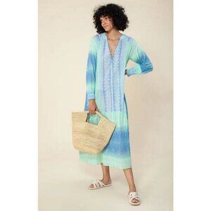 💕HALE BOB💕 Leta Maxi Dress ~ Blue Green Medium NWOT